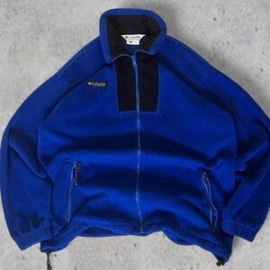 90s Columbia Men's Royal Blue Performance Jacket (Fits like XL)